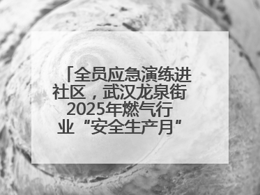 全员应急演练进社区，武汉龙泉街2025年燃气行业“安全生产月”宣传活动举行