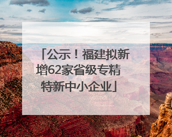 公示！福建拟新增62家省级专精特新中小企业