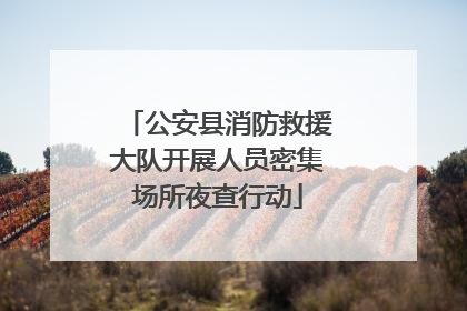 公安县消防救援大队开展人员密集场所夜查行动