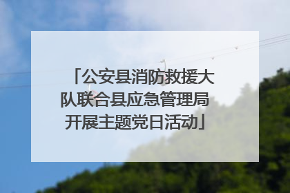 公安县消防救援大队联合县应急管理局开展主题党日活动