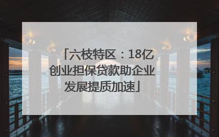 六枝特区：18亿创业担保贷款助企业发展提质加速