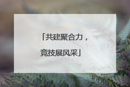 共建聚合力，竞技展风采