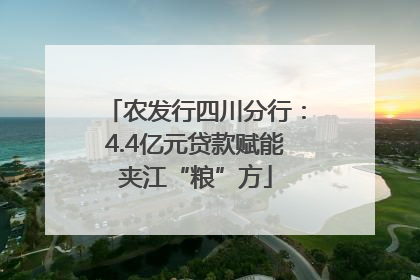 农发行四川分行：4.4亿元贷款赋能夹江“粮”方