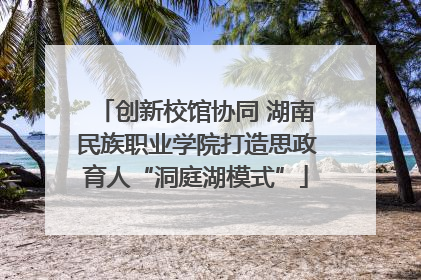 创新校馆协同 湖南民族职业学院打造思政育人“洞庭湖模式”