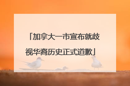 加拿大一市宣布就歧视华裔历史正式道歉