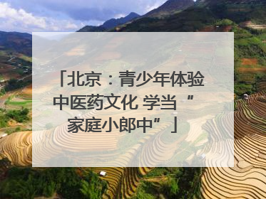北京：青少年体验中医药文化 学当“家庭小郎中”
