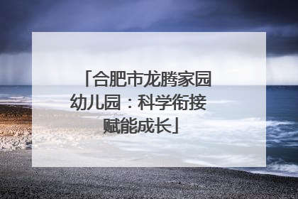 合肥市龙腾家园幼儿园：科学衔接 赋能成长