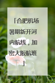 合肥机场暑期新开河内航线，加密大阪航班