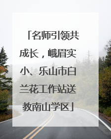 名师引领共成长，峨眉实小、乐山市白兰花工作站送教南山学区