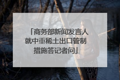 商务部新闻发言人就中重稀土出口管制措施答记者问
