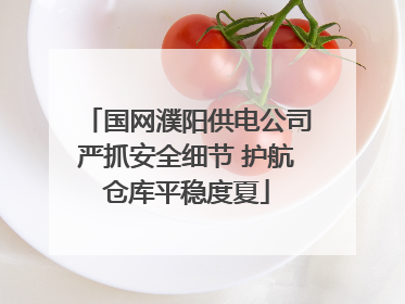 国网濮阳供电公司严抓安全细节 护航仓库平稳度夏