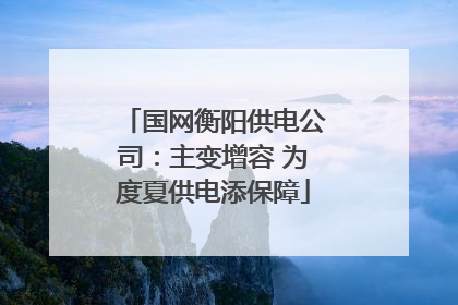 国网衡阳供电公司：主变增容 为度夏供电添保障