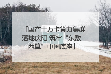国产十万卡算力集群落地庆阳 筑牢“东数西算”中国底座