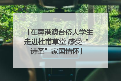 在蓉港澳台侨大学生走进杜甫草堂 感受“诗圣”家国情怀