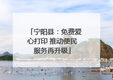 宁阳县：免费爱心打印 推动便民服务再升级