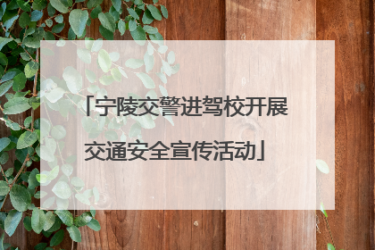 宁陵交警进驾校开展交通安全宣传活动