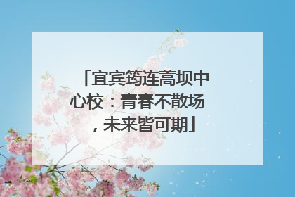 宜宾筠连蒿坝中心校：青春不散场，未来皆可期