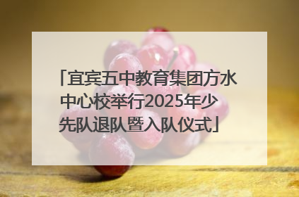 宜宾五中教育集团方水中心校举行2025年少先队退队暨入队仪式
