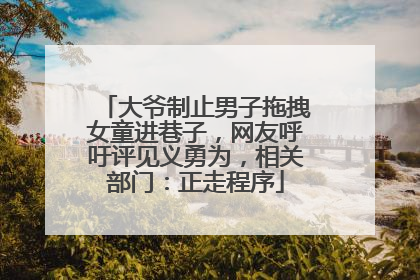 大爷制止男子拖拽女童进巷子，网友呼吁评见义勇为，相关部门：正走程序