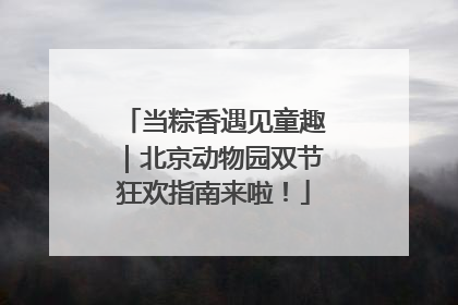 当粽香遇见童趣｜北京动物园双节狂欢指南来啦！