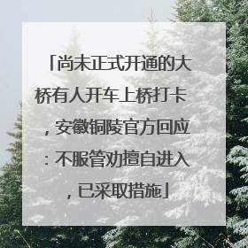 尚未正式开通的大桥有人开车上桥打卡，安徽铜陵官方回应：不服管劝擅自进入，已采取措施