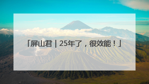 屏山君｜25年了，很效能！