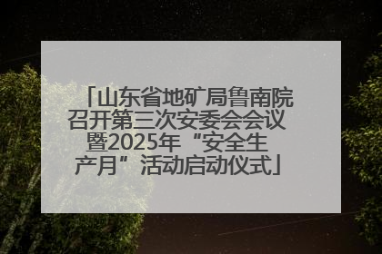 山东省地矿局鲁南院召开第三次安委会会议暨2025年“安全生产月”活动启动仪式
