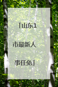 山东1市最新人事任免