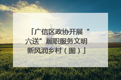 广信区政协开展“六送”履职服务文明新风润乡村（图）