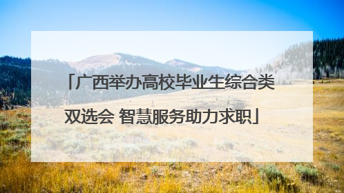 广西举办高校毕业生综合类双选会 智慧服务助力求职