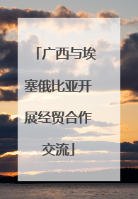 广西与埃塞俄比亚开展经贸合作交流