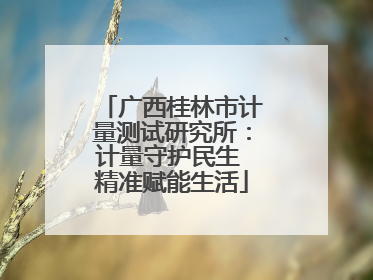 广西桂林市计量测试研究所：计量守护民生 精准赋能生活