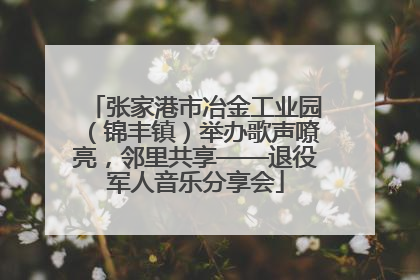 张家港市冶金工业园（锦丰镇）举办歌声嘹亮，邻里共享——退役军人音乐分享会