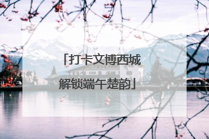 打卡文博西城 解锁端午楚韵