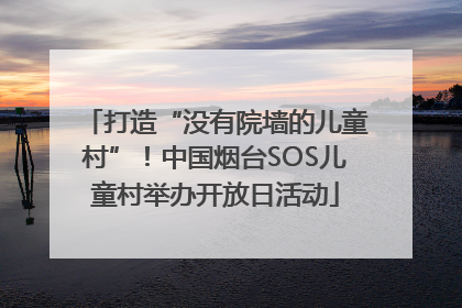 打造“没有院墙的儿童村”！中国烟台SOS儿童村举办开放日活动