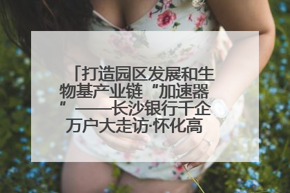 打造园区发展和生物基产业链“加速器”——长沙银行千企万户大走访·怀化高新区、生物基产业链专场活动举行