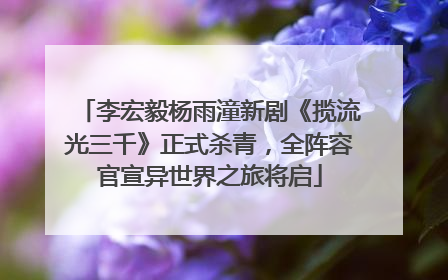 李宏毅杨雨潼新剧《揽流光三千》正式杀青，全阵容官宣异世界之旅将启