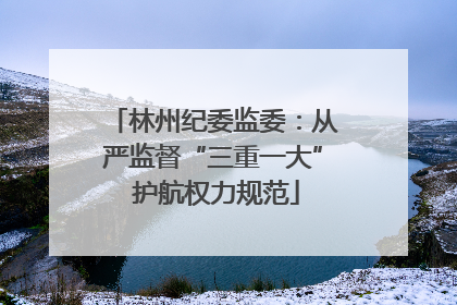 林州纪委监委：从严监督“三重一大” 护航权力规范