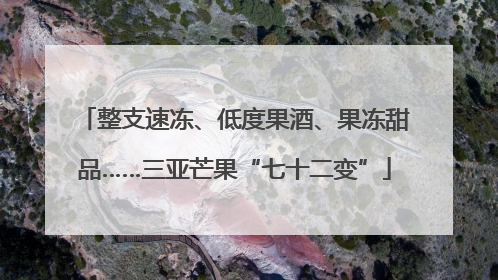 整支速冻、低度果酒、果冻甜品……三亚芒果“七十二变”