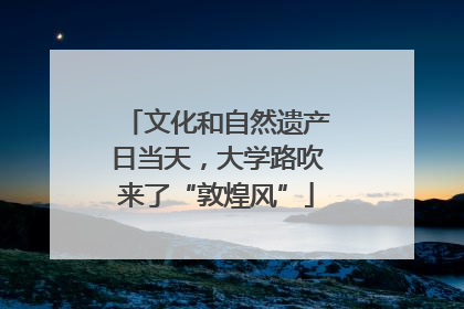 文化和自然遗产日当天，大学路吹来了“敦煌风”