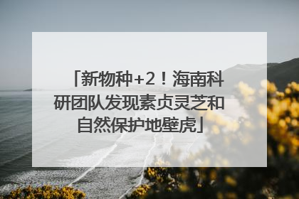 新物种+2！海南科研团队发现素贞灵芝和自然保护地壁虎
