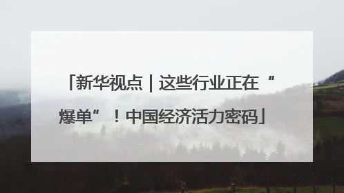 新华视点｜这些行业正在“爆单”！中国经济活力密码