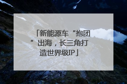 新能源车“抱团”出海，长三角打造世界级IP