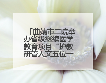 曲靖市二院举办省级继续医学教育项目“护教研管人文五位一体同向发力，助力提升护理效能学习班”