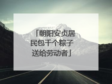 朝阳安贞居民包千个粽子送给劳动者
