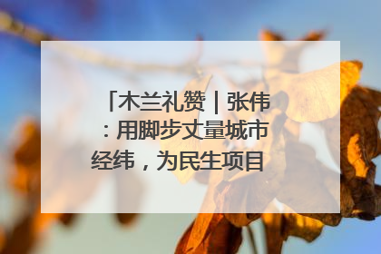 木兰礼赞｜张伟：用脚步丈量城市经纬，为民生项目按下“加速键”