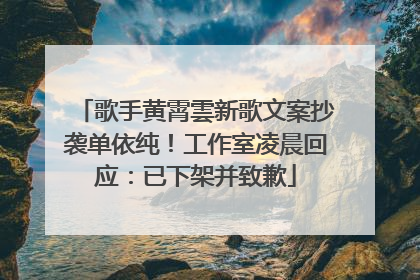 歌手黄霄雲新歌文案抄袭单依纯！工作室凌晨回应：已下架并致歉