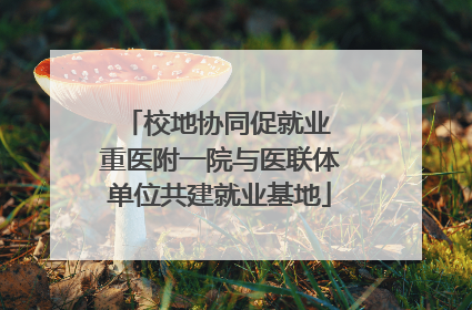 校地协同促就业 重医附一院与医联体单位共建就业基地