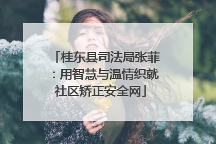 桂东县司法局张菲：用智慧与温情织就社区矫正安全网