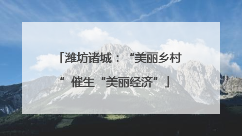 潍坊诸城：“美丽乡村”催生“美丽经济”